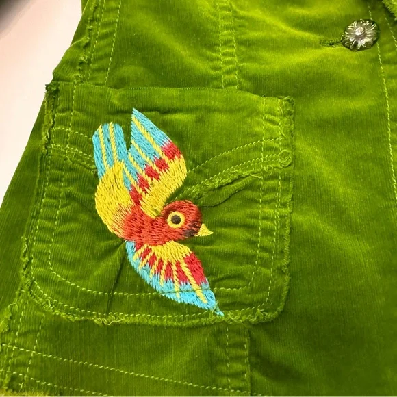 Johnny Was Green Floral Bird Pheasant Peacock Embroidered Blazer Jacket Small - Picture 6 of 11